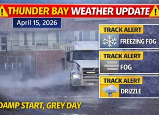 April 15, 2026: Thunder Bay Weather Update — Damp Morning, Drizzle Risk, Then a Better Weekend Ahead Thunder Bay weather update, April 15