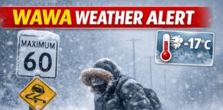 April 6, 2026: Wawa Weather Update — Heavy Flurries, Blowing Snow, and Bitter Wind Chills Wawa Weather alert April 6 2026