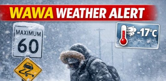 April 6, 2026: Wawa Weather Update — Heavy Flurries, Blowing Snow, and Bitter Wind Chills Wawa Weather alert April 6 2026
