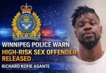 Winnipeg Police issue public warning after high-risk sex offender released on statutory release Winnipeg police issue public warning after high-risk sex offender released on statutory release