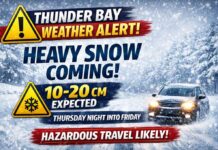 April 1, 2026: Thunder Bay Weather Update — More Snow? Yes, and This One Could Be a Big One Thunder Bay weather, Thunder Bay forecast, Thunder Bay snowfall warning, April 1 2026 weather, Environment Canada Thunder Bay, Yellow Snowfall Warning, Thunder Bay snowstorm, Thunder Bay travel warning, Northwestern Ontario weather, Colorado low, heavy snow Thunder Bay, blowing snow, reduced visibility, road closures possible, winter storm Thunder Bay, Thursday night snow, Friday morning forecast, Lake Superior weather, Thunder Bay road conditions, Ontario weather alert