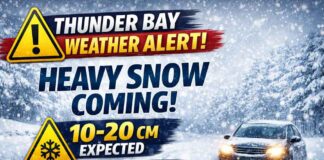 April 1, 2026: Thunder Bay Weather Update — More Snow? Yes, and This One Could Be a Big One Thunder Bay weather, Thunder Bay forecast, Thunder Bay snowfall warning, April 1 2026 weather, Environment Canada Thunder Bay, Yellow Snowfall Warning, Thunder Bay snowstorm, Thunder Bay travel warning, Northwestern Ontario weather, Colorado low, heavy snow Thunder Bay, blowing snow, reduced visibility, road closures possible, winter storm Thunder Bay, Thursday night snow, Friday morning forecast, Lake Superior weather, Thunder Bay road conditions, Ontario weather alert