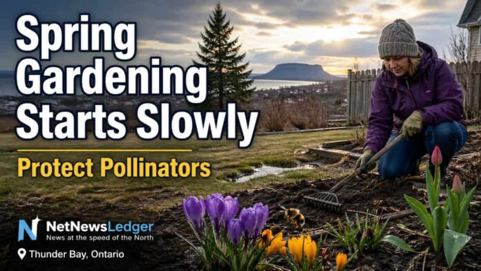 Don’t let a few brighter days fool you: Northwestern Ontario’s garden season is starting slowly — and pollinators need that patience
