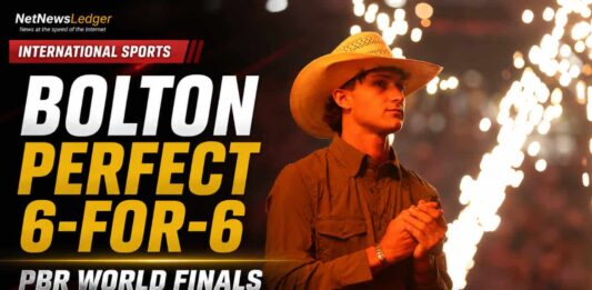 Hudson Bolton Keeps the Hammer Down, Rides Perfect 6-for-6 at PBR World Finals Bolton Rides six for six