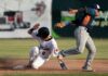 Thunder Bay Border Cats Thrill Fans with Huge Home Opener Win Border Cats Dylan Snead Stealing Second Base in Cat's Home Opener