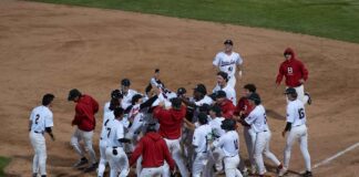 Border Cats snap four-game skid with 13-4 win over first-place La Crosse Border Cats Celebrate Opening Night Win