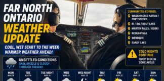 Far North Ontario Weather Update: Cool, Damp Start to the Week Across Northern First Nation Communities Far North Ontario Forecast May 18 2026