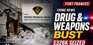 Fort Frances OPP charge two after $326K drug and weapons seizure Fort Frances Drugs and Weapons Bust