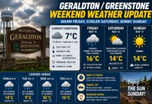 Geraldton / Greenstone Weekend Weather Update – Warm Friday Gives Way to a Cooler Weekend Geraldton Greenstone Weather May 15 2026
