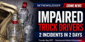 Thunder Bay OPP Report Two Alcohol-Related Tractor-Trailer Incidents in Two Days Thunder Bay OPP Report Two Alcohol-Related Tractor-Trailer Incidents in Two Days