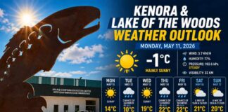 Kenora and Lake of the Woods Weather Outlook – Warm Spring Weather Arrives This Week Kenora Weather May 11 2026