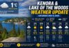 Kenora and Lake of the Woods Weather – May 9, 2026: Cloudy, Windy, and Slowly Warming Kenora and Lake of the Woods weather for May 9, 2026: Cloudy and windy today with a chance of showers, then sunshine Sunday and warmer weather next week.