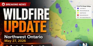 Wildfire Update – Two new Kenora-area wildfires reported as Northwest Region lists three active fires May 27 2026 Wildfire Update NetNewsLedger Wildfire Report