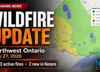 Wildfire Update – Two new Kenora-area wildfires reported as Northwest Region lists three active fires May 27 2026 Wildfire Update NetNewsLedger Wildfire Report