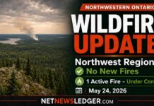 May 24 2026 Wildfire Update: No New Fires Reported Northwest Region No new fires were confirmed in the Northwest Region by the early evening of May 24