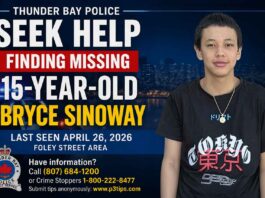 Thunder Bay police seek help finding missing 15-year-old Bryce Sinoway Thunder Bay police seek help finding missing 15-year-old Bryce Sinoway.
