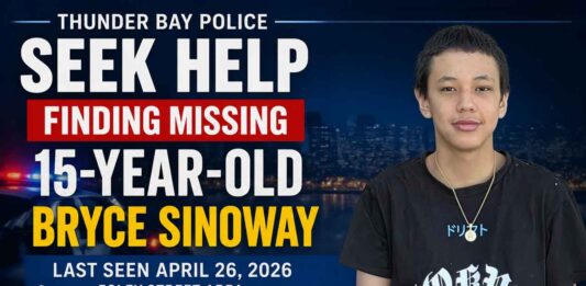 Thunder Bay police seek help finding missing 15-year-old Bryce Sinoway Thunder Bay police seek help finding missing 15-year-old Bryce Sinoway.