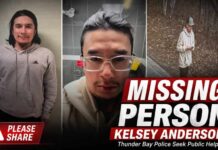 Thunder Bay police seek public help locating missing 36-year-old Kelsey Anderson The Thunder Bay Police Service is requesting the public’s assistance in locating 36-year-old Kelsey ANDERSON