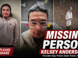Thunder Bay police seek public help locating missing 36-year-old Kelsey Anderson The Thunder Bay Police Service is requesting the public’s assistance in locating 36-year-old Kelsey ANDERSON