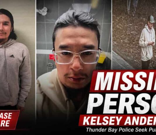 Thunder Bay police seek public help locating missing 36-year-old Kelsey Anderson The Thunder Bay Police Service is requesting the public’s assistance in locating 36-year-old Kelsey ANDERSON