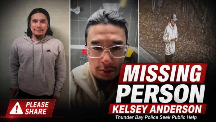 The Thunder Bay Police Service is requesting the public’s assistance in locating 36-year-old Kelsey ANDERSON The Thunder Bay Police Service is requesting the public’s assistance in locating 36-year-old Kelsey ANDERSON