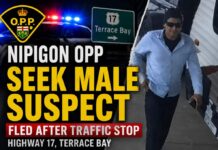 Nipigon OPP seek GTA man after stolen SUV traffic stop near Terrace Bay on Highway 17 Nipigon OPP Seek suspect May 15 2026