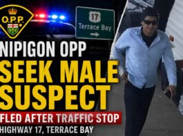 Nipigon OPP seek GTA man after stolen SUV traffic stop near Terrace Bay on Highway 17 Nipigon OPP Seek suspect May 15 2026