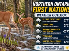Northern Ontario First Nations Weather Outlook – Cold Mornings, Mixed Skies, and a Gradual Warm-Up Ahead Northern Ontario First Nations Weather May 7 2026