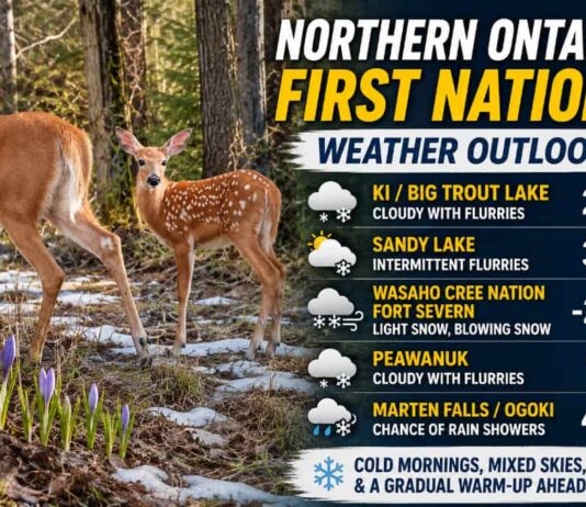 Northern Ontario First Nations Weather Outlook – Cold Mornings, Mixed Skies, and a Gradual Warm-Up Ahead Northern Ontario First Nations Weather May 7 2026