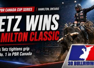 Nick Tetz wins PBR Hamilton Classic, strengthens No. 1 ranking in Canada Nick Tetz came into Hamilton with the No. 1 ranking, climbed aboard two rank bulls and rode out of TD Coliseum with another PBR Canada Cup Series victory