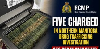 Five charged in Manitoba RCMP probe into northern drug trafficking network Five people have been charged after Manitoba RCMP say officers disrupted an alleged drug trafficking network moving illegal drugs between Winnipeg and northern Manitoba