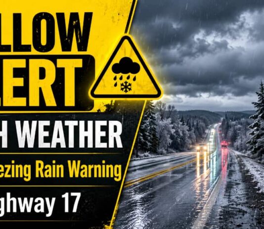 May 18, 2026: Raith Weather Alert — Freezing Rain Warning Targets Highway 17 Travel Raith and Upsala–Raith are under a freezing rain warning with 2–5 mm of ice possible early Tuesday into Tuesday afternoon. Highway 17 travel may be slippery