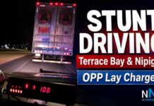 OPP report stunt driving charges in Terrace Bay and Nipigon traffic stops Stunt Driving Charges Laid by OPP