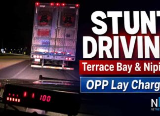 OPP report stunt driving charges in Terrace Bay and Nipigon traffic stops Stunt Driving Charges Laid by OPP