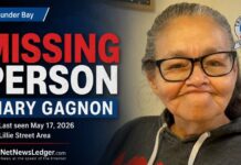 Thunder Bay Missing Person – 63-Year-Old Mary Gagnon TBPS Missing Person Mary Gagnon