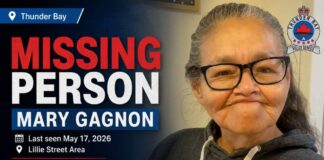 Thunder Bay Missing Person – 63-Year-Old Mary Gagnon TBPS Missing Person Mary Gagnon