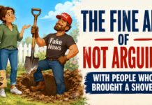 The Fine Art of Not Arguing With People Who Brought a Shovel “Never argue with an idiot. They will only bring you down to their level and beat you with experience.”