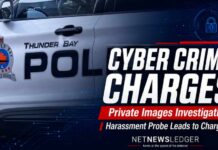 Thunder Bay cybercrime probe leads to intimate image and harassment charges A Thunder Bay Police Service Cyber Crime Unit investigation into the alleged distribution of private images without consent and harassment has led to multiple charges against a Thunder Bay woman. Police say the investigation remains ongoing