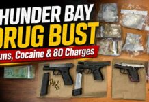 Seven charged after Thunder Bay police seize guns, cocaine and crack cocaine Thunder Bay OPP Drug Bust
