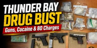 Seven charged after Thunder Bay police seize guns, cocaine and crack cocaine Thunder Bay OPP Drug Bust