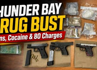 Seven charged after Thunder Bay police seize guns, cocaine and crack cocaine Thunder Bay OPP Drug Bust