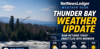 Thunder Bay Weather Update: Rain Returns After a Brief Taste of Spring Sunshine Thunder Bay Weather for May 17 2026