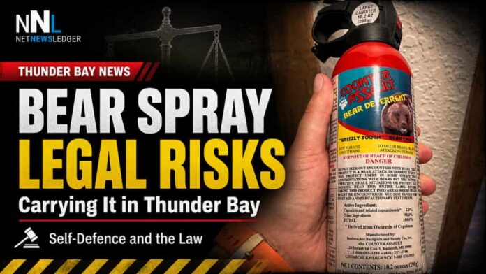 Bear spray may be legal for wildlife, but carrying it for city self-defence can lead to charges