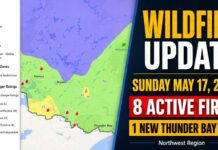 Wildfire Update – Northwest Region has eight active wildland fires, including one new Thunder Bay fire Wildfire Update May 17 2026