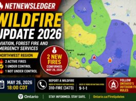 Wildfire Update – Two New Fires Reported in Northwest Ontario; One Remains Active Near Hasson Lake Wildfire Update May 26 2026
