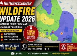 Wildfire Update – Two New Fires Reported in Northwest Ontario; One Remains Active Near Hasson Lake Wildfire Update May 26 2026