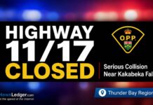 Serious crash closes Highway 11/17 west of Thunder Bay with no detour available Serious crash closes Highway 11/17 west of Thunder Bay with no detour available