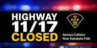 Serious crash closes Highway 11/17 west of Thunder Bay with no detour available Serious crash closes Highway 11/17 west of Thunder Bay with no detour available