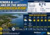 Kenora and Lake of the Woods Weather Report: Foggy start Sunday gives way to sunshine and major warming Kenora and Lake of the Woods Weather Report: Foggy start Sunday gives way to sunshine and major warming. Highs nearing 29°C by midweek for Kenora, Grassy Narrows, and Whitedog