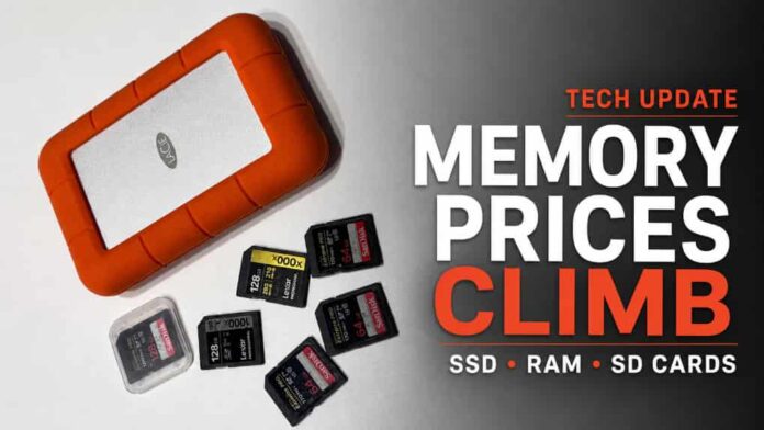 tech update SSD RAM Memory Card Prices spike